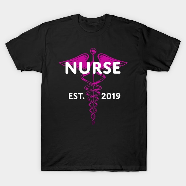 Nurse Graduation Gift T-Shirt 2019 Cute Women RN Nurse T-Shirt by Dr_Squirrel